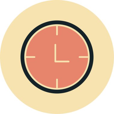 Saat simgesi vektör illüstrasyonu