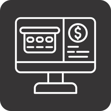 çevrimiçi alışveriş simgesi vektör illüstrasyonu