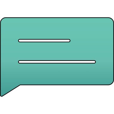 konuşma balonu mesaj simgesi vektör çizim tasarım