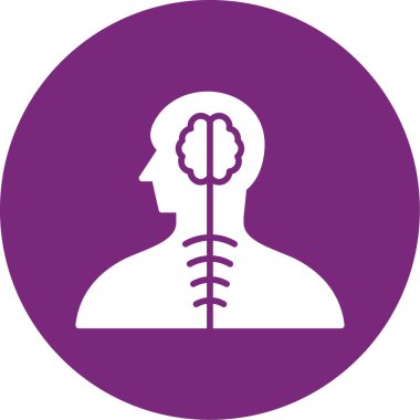 beyin ikonu vektör illüstrasyonu