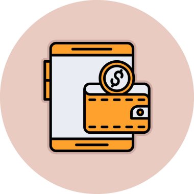 Para için. Web simgesi basit illüstrasyon