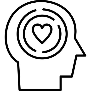 Beyin zihin aşk simgesi