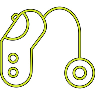 Steteskop. Web simgesi basit illüstrasyon