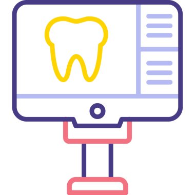 Dişçi. Web simgesi basit illüstrasyon