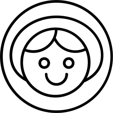 Kadın simgesinin vektör illüstrasyonu