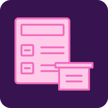 Belge. Web simgesi basit illüstrasyon