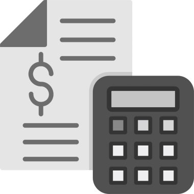 İş hesap makinesi simgesi, basit biçim