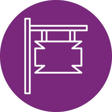 Bir salıncak simgesinin vektör illüstrasyonu