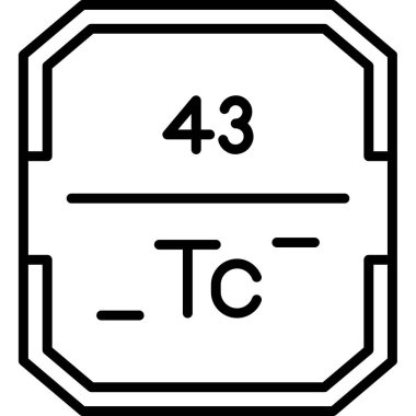 Kimyasal element simgesi vektör illüstrasyonu