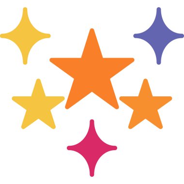 yıldızlar web simgesi, vektör illüstrasyonu