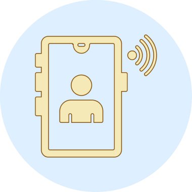 Telefon simgesi vektör illüstrasyonu