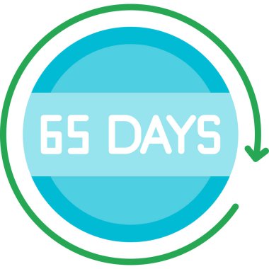 Soyut arkaplanda kalan 65 günlük simge