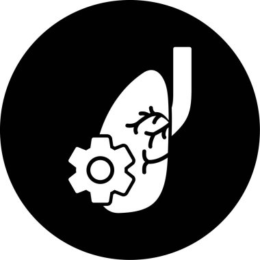 Ciğerler. Web simgesi basit illüstrasyon