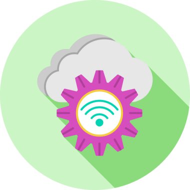 WiFi bulut kutsal kişilerin resmi, vektör çizim