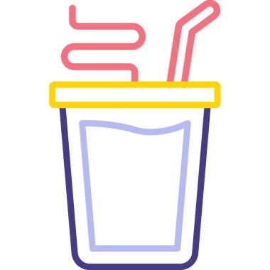 Gazoz. Web simgesi basit illüstrasyon