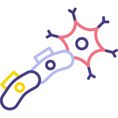 boya fırçası simgesi, çizgi renk vektörü çizimi