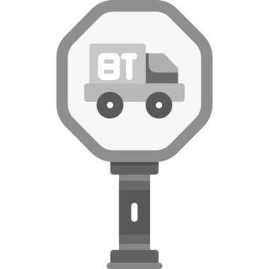 tren taşıma vektör simgesi - satır biçimi