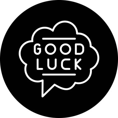 İyi şanslar ikonu. Şans vektör simgesini özetle. beyaz arkaplanda izole edilmiş pictogram