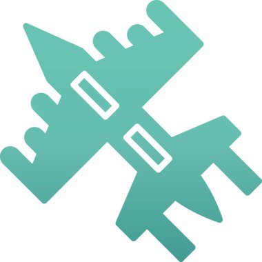 Uçak uçak ikonu katı bir şekilde