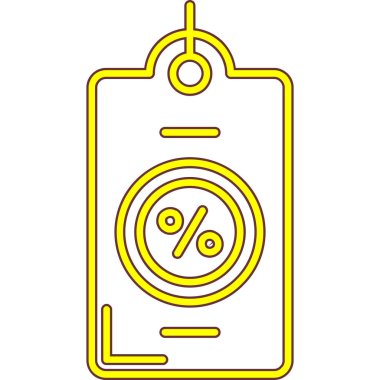 Sarı bir simgenin vektör illüstrasyonu