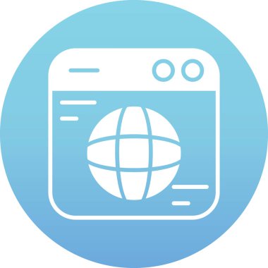 Web tarayıcı simgesi vektör illüstrasyonu