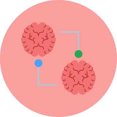 Beyin. Web simgesi basit tasarım