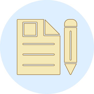 Kalem. Web simgesi basit illüstrasyon