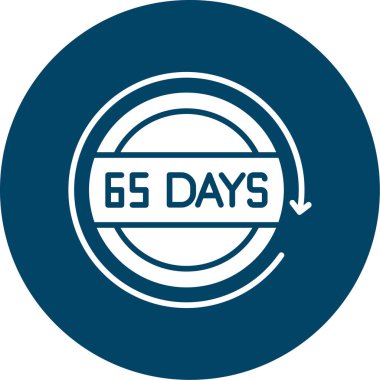 Beyaz arka planda izole edilmiş modaya uygun olarak 58 günlük bir simge. Arkaplan tasarımı için günler, web simgesi. vektör ve modern basit sembol.