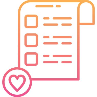 Kalp ikonu vektör illüstrasyonu