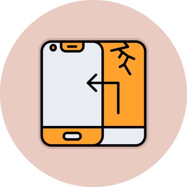 Akıllı telefon simgesinin vektör illüstrasyonu