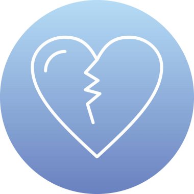 kırık daire mavi vektör simgesi tasarımı