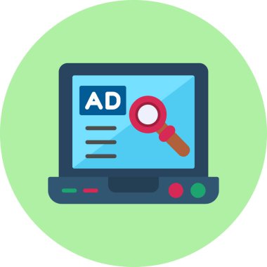 Reklam düz vektör simgesi