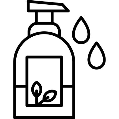 Sabun şişesi, ikon vektör tasarımının çizimi