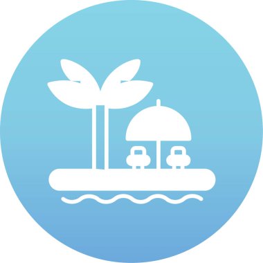 Mavi bir teknenin vektör çizimi