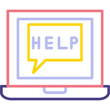 Bilgisayar. Web simgesi basit illüstrasyon