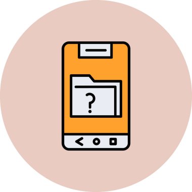 mobil uygulama simgesi. Moda düz vektör biçimi beyaz arkaplanda izole edildi. Web ve uygulama için mobil ve web çizelgesi çizimi. 10 saniye..