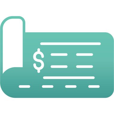 Bill düz simge vektör illüstrasyonu