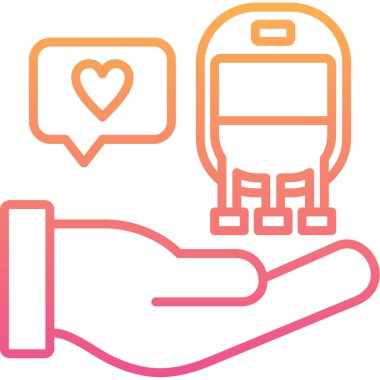 Kalp. Web simgesi basit illüstrasyon