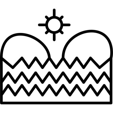 Güneş. Web simgesi basit illüstrasyon