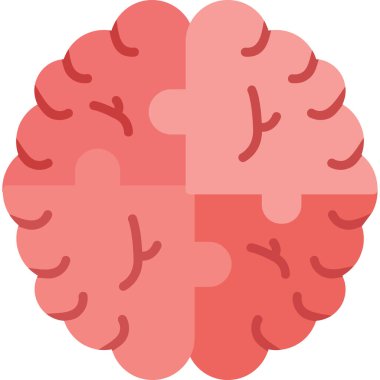 Beyin simgesi, vektör illüstrasyonu