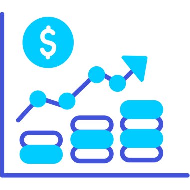 grafik büyüme grafiği simgesi ana hat biçiminde