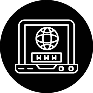 İnternet simgesi vektör illüstrasyonu