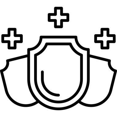 kalkan koruma simgesi dış hat vektörü