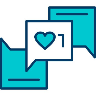 Sohbet simgesi vektör illüstrasyonu