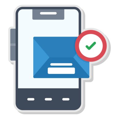 E-posta pazarlama düz vektör simgesi