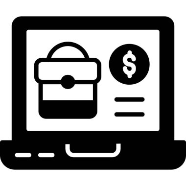 Dolar sembollü cüzdan, web simgesi basit tasarım