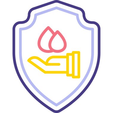 Bir ateş simgesinin vektör illüstrasyonu