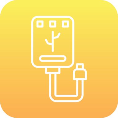 eşsiz usb vektör çizgisi simgesi