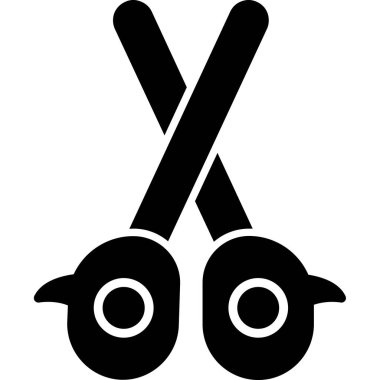 makas ve dikiş simgesinin vektör çizimi