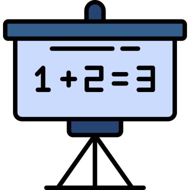 tahta matematik tahtası simgesi - taslak biçimi